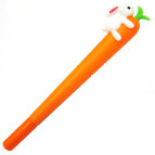 Кулькова ручка з насадкою Зайченя з морквою ЛИДЕР, пише синім №3009