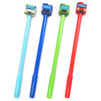 Кулькова ручка з насадкою Авто ЛИДЕР асорті, пише синім №2562