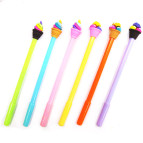 Кулькова ручка з насадкою Морозиво ЛИДЕР асорті, пише синім №075