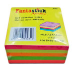 Папір для нотаток 80*80 FantaStick 300арк Нєон мікс проклеєна K05-300