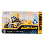Олівці кольорові 12шт Kite мод 058 Transformers тригранні, в мет коробці TF19-058