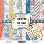 Набір паперу для скрапбукінгу Фабрика Декору FDSP-02036 European holidays 20*20см 10арк + бонус 200г/м2