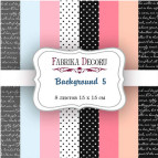 Набір паперу для скрапбукінгу Фабрика Декору FDSP-03005 Backgrounds 5 15*15см 8арк 200г/м2