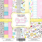 Набір паперу для скрапбукінгу Фабрика Декору FDSP-01047 My tiny sparrow girl 30,5*30,5см 10арк + бонус 200г/м2