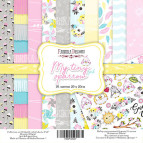 Набір паперу для скрапбукінгу Фабрика Декору FDSP-02047 My tiny sparrow girl 20*20см 10арк + бонус 200г/м2