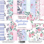 Набір паперу для скрапбукінгу Фабрика Декору FDSP-02048 Mysterious garden 20*20см 10арк + бонус 200г/м2