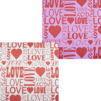 Папір для скрапбукінга Фабрика Декору 30Х30 70г/м2 крафт з малюнком Любов 5.3.150/151