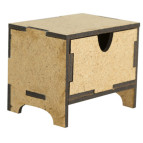 Заготовка для декорування Фабрика Декору (ДВП 3мм) для оформлення шедоубоксу, №67 Тумба з ящиком FDSBK-67