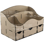 Заготовка для декорування Фабрика Декору (ДВП 3мм) Настільний органайзер FDPO-018