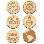 Заготовка для декорування Фабрика Декору (фанера) Набір фішок №258 FDZ-258