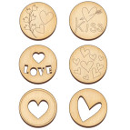 Заготовка для декорування Фабрика Декору (фанера) Набір фішок №259 FDZ-259