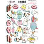Стікери для творчості Фабрика Деккору №025 Bunny birhtday party-1 FDSTK-025