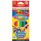 Олівці акварельні 12кол. Colorino шестигранні + пензлик 33039