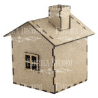 Заготовка для декорування Фабрика Декору (ДВП 3мм) Будиночок-5 8,5*9,5*11см FDPO-106