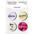 Скрапфішки Д-25см Фабрика Декору 4шт набір №009 FDSC-009
