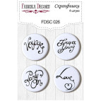 Скрапфішки Д-25см Фабрика Декору 4шт набір №026 FDSC-026