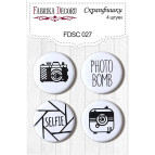 Скрапфішки Д-25см Фабрика Декору 4шт набір №027 FDSC-027