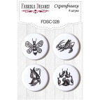 Скрапфішки Д-25см Фабрика Декору 4шт набір №028 FDSC-028