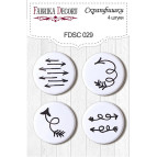 Скрапфішки Д-25см Фабрика Декору 4шт набір №029 FDSC-029