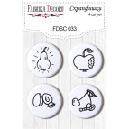 Скрапфішки Д-25см Фабрика Декору 4шт набір №033 FDSC-033