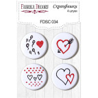 Скрапфішки Д-25см Фабрика Декору 4шт набір №034 FDSC-034