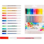 Гелеві ручки Schreiber набір 12шт з блискитками S-826A-12