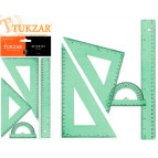 Лінійки-набір 4пр Tukzar линейка 30см+угольник+транспортир Tz-341