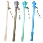 Гелева ручка з насадкою Кактус з петількою Оопт асорті, пише синім 13336/587