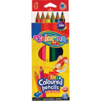 Олівці кольорові 6кол. Colorino тригранні Jumbo з чинкою 15516