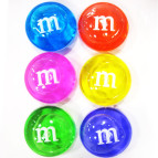 Іграшка антістрес Слайм (Лізун) M&M велика d-6,2см з блискитками W25