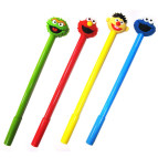 Кулькова ручка з насадкою Мордашки ЛИДЕР асорті, пише синім №2302