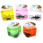 Іграшка антістрес Слайм (Лізун) №2460-11 у баночці 6,5*5,5см з жучком