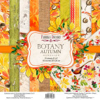 Набір паперу для скрапбукінгу Фабрика Декору FDSP-02074 Botany autumn redesign 20*20см 10арк + бонус 200г/м2