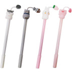 Кулькова ручка з насадкою Звірята ЛИДЕР, пише синім №302