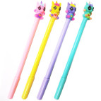 Кулькова ручка з насадкою Єдиноріг ЛИДЕР асорті, пише синім №081