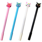 Кулькова ручка з насадкою Киця ЛИДЕР асорті, пише синім №511