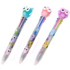 Кулькова ручка з насадкою 6-і кольорова ЛИДЕР Сова №8799-O