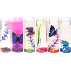 Іграшка антістрес Слайм (Лізун) HB-22 у баночці 16*5см з блискитками та метеликом