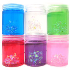 Іграшка антістрес Слайм (Лізун) HB-32 у баночці 7,5*5,5см з блискитками