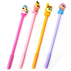 Кулькова ручка з насадкою Лялька ЛИДЕР асорті, пише синім №2033