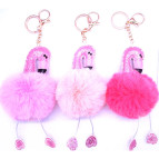 Брелок м'який плюшевий Фламінго 11см Хутро (мех), асорті №928
