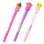 Кулькова ручка з насадкою Лялька що світиться ЛИДЕР асорті, пише синім №8239-L