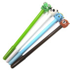 Кулькова ручка з насадкою Звірята мордочки ЛИДЕР, пише синім №6538