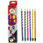 Олівець графітний Star Color ! Поштучно ! з гумкою, тригранний 2HB 2085/002606