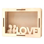 Заготовка для декорування Rosa Talent (фанера) рамка 3D Love-1 13*18см 280513