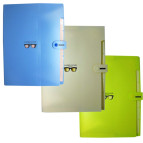 Папка А4 Kobest з 6 отдел. на кнопці пластик кролір асорі F8019