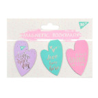 Закладки для книг магнітні YES Hearts 3шт. фольга 706993