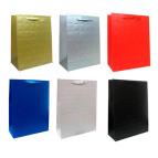 Пакет подарунковий паперовий HP 18*23*10см Однотонний тиснений квадрат, асорті HP-***S