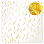 Ацетатний лист 30,5*30,5см Фабрика Декору з фальгуванням FDFMA-1-009 Golden Feather