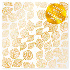 Ацетатний лист 30,5*30,5см Фабрика Декору з фальгуванням FDFMA-1-010 Golden Leaves